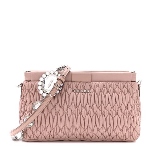 miu miu matelasse crossbody cammeo|MIU MIU Nappa Matelasse Crystal Crossbody Clutch .